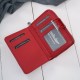 Portfel damski skórzany lakierowany mały czerwony z RFID SP-26-RD