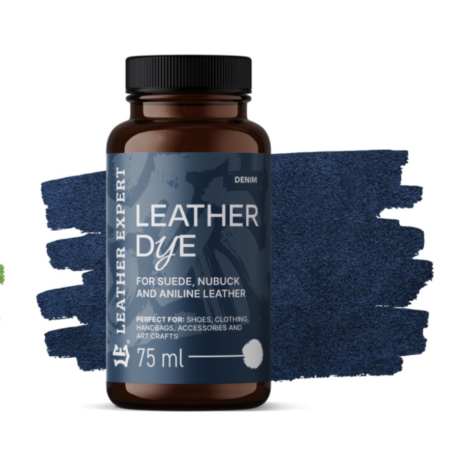 Farba do zamszu, nubuku, aniliny kolor Denim 75ml Leather Expert Leather Dye LE-21-D75DM