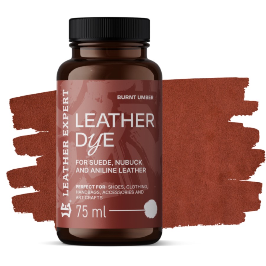 Barva na semiš, nubuk, anilinová barva tmavě hnědá 75ml Leather Expert Leather Dye LE-21-D75DBR