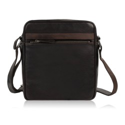 Listonoszka męska skórzana na ramię torba męska w kolorze czarnym Paolo Peruzzi AL-20-BR