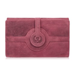 Dámská kožená peněženka červená velká vintage v horizontální orientaci s RFID Paolo Peruzzi T-134-HRD