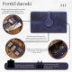 Portfel damski duży skórzany vintage granatowy Paolo Peruzzi T-134-HDB