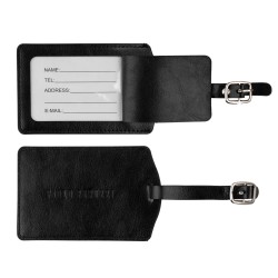 Zawieszka do bagażu czarna – identyfikator walizki Paolo Peruzzi AS-09-BL