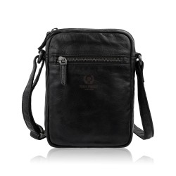 Saszetka męska skórzana czarna na ramię washed leather Paolo Peruzzi SL-03-CSBL