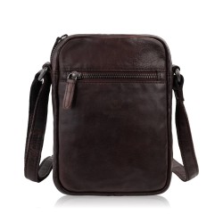 Saszetka męska skórzana brązowa na ramię washed leather Paolo Peruzzi SL-03-CSBR