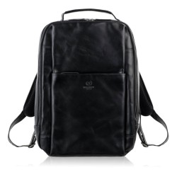 Plecak skórzany czarny na laptopa 15,6″ A4 premium Paolo Peruzzi SL-15-BL