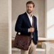 Torba męska skórzana brązowa na ramię do pracy A4 Paolo Peruzzi SL-35-BR