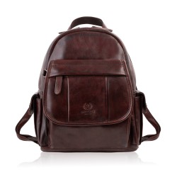 Plecak damski skórzany mały brązowy vintage Paolo Peruzzi SL-47-BR
