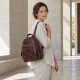 Plecak damski skórzany brązowy retro z kieszeniami Paolo Peruzzi SL-48-BR