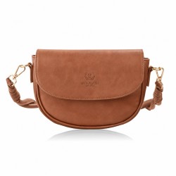 Torebka damska mała koniakowa na ramię i do ręki elegancka Paolo Peruzzi MT-03-CG