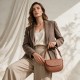 Torebka damska mała koniakowa na ramię i do ręki elegancka Paolo Peruzzi MT-03-CG