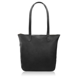 Torba damska na ramię duża czarna klasyczna shopperka Paolo Peruzzi MT-02-BL