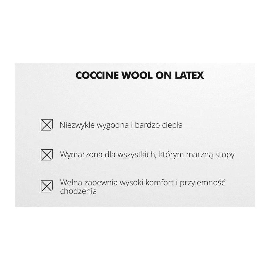 r.46 - wkładki wełna na lateksie coccine wool on latex