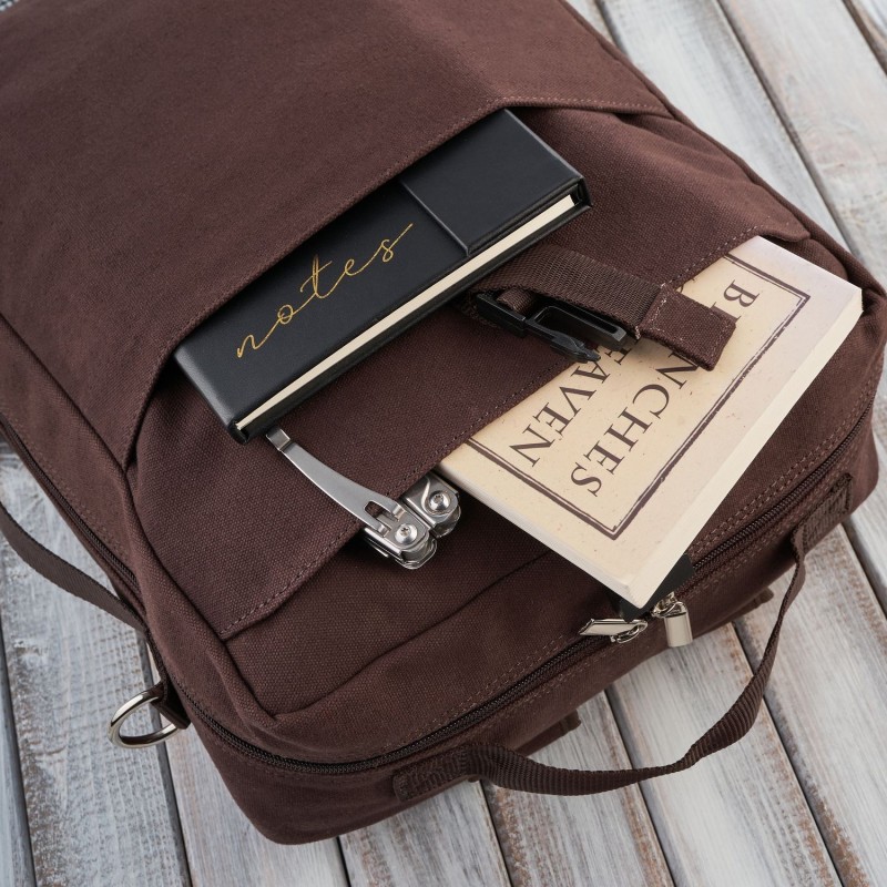 plecak męski na laptopa, mieszczący format a4 brązowy paolo peruzzi t-93-br