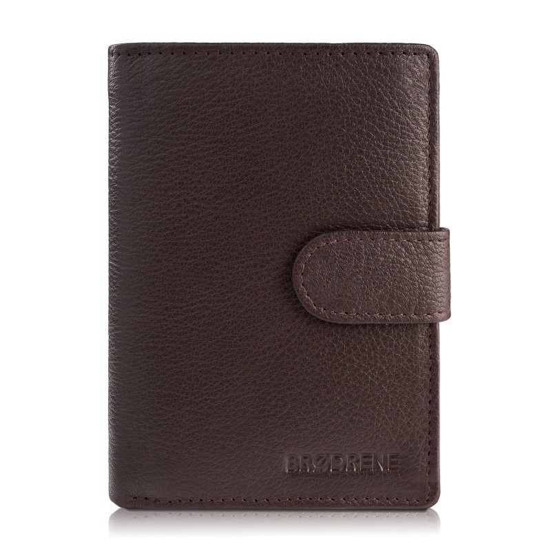 portfel męski skórzany brązowy brodrene g-28-br
